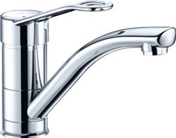 DELABIE MECHANISCHE WASTAFELMENGKRAAN MECHANISCHE EENGATSMENGKRAAN MET DRAAIBARE UITLOOP H.100 L.170 OPEN GREEP 2522BEL
