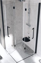 NOVELLINI YOUNG 2G VOUWDEUR LINKS VOOR ZIJWAND FG (117 CM VERSTELBAAR T/M 119 CM) X 200 CM SATIN/MAT-CHROOM  Y22GS117LS-4B