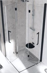 NOVELLINI YOUNG 2.0 2GS DOUCHECABINE RECHTHOEKIG HOEKINSTAP 2X VOUWDEUR 2000 X 870MM (HXB) PROFIEL CHROOM 6MM GLAS HELDER Y22GS87-1K