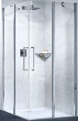 NOVELLINI YOUNG 2.0 A DOUCHECABINE RECHTHOEKIG HOEKINSTAP 2X DRAAIDEUR 2000 X 850MM (HXB) PROFIEL CHROOM 6MM GLAS HELDER Y2A85-1K