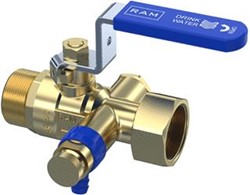 RAMINEX KOGELAFSLUITER RECHT S.28 NOMINALE DIAMETER AANSLUITING 1 DN 15 KIWA- 282962