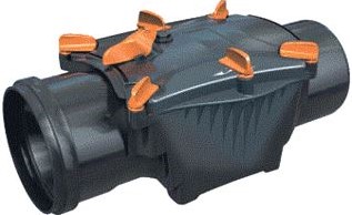 WAVIN PVC ONTSTOP.+RVS KEERKLEP ZWART 160 MOF/SPIE 1292416000
