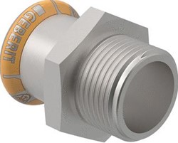 GEBERIT MAPRESS THERM OVERGANG MET BUITENDRAAD: D=54MM R=1 1/2 41722