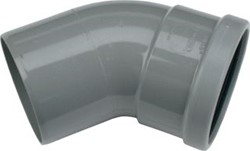 WAVIN WAFIX PVC M-BOCHT 45 GRADEN GR 125 SN4 MOF/SPIE BC 8807500203