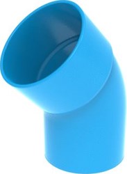 WAVIN PVC VENTIZA BOCHT 45 GRADEN BL 80 MOF/SPIE 3171108004