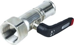 HENCO KOGELAFSLUITER RECHT BAP-FFV NOMINALE DIAMETER AANSLUITING 1 1.1/4 (32) KIWA- BAP-FFV3207