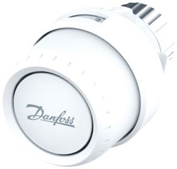 DANFOSS AVEO VANDAALBESTENDIG THERMOSTAATKNOP MET INGEBOUWDE VOELER WIT 015G4040