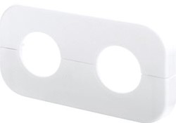 VIEGA DUBBELE ROZET VOOR VLOER-/WANDAFSLUITING MODEL 1074.3 L: 110 B= 60 H= 10 D= 26.5 STEEKMAAT: 50 309817