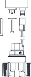 KWC MAGNEET AFSLUITER AQUA AANSL 1 BU DR CYL B 2000104449