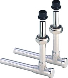 VIEGA PEXFIT RADIATOR AANSLUITSET VERNIKKELD 3/4X120X120MM MET GEINTEGREERDE STOPKRAAN 360399