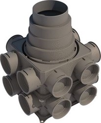 UBBINK AIR EXCELLENT LUCHTVERDEELKAST DB208V180VE 16 AANSLUITINGEN 0188631