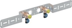 GEBERIT FLOWFIT 2X MUURPLAAT OP BEUGEL BRONS D16-RP1/2 619.660.00.1
