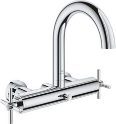 GROHE ATRIO NEW CLASSIC BADKRAAN MET OMSTEL MET KOPPELINGEN MET KRUISGREPEN HOH=15CM CHROOM 25268000