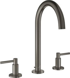 GROHE ATRIO M-SIZE 3-GATS WASTAFELKRAAN M/WASTE HARD GRAPHITE GEBORSTELD 20649AL0
