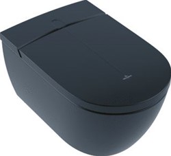 VILLEROY & BOCH VICLEAN-I100 DOUCHE-WC ZONDER SPOELRAND PURE BLACK CERAMICPLUS V0E100R7