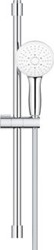 GROHE TEMPESTA GLIJSTANGSET MET HANDDOUCHE 11CM MET 3 STRAALSOORTEN 60CM MET DOUCHESLANG 175CM CHROOM 27644003