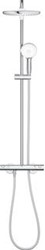GROHE TEMPESTA SYSTEM 250 DOUCHESYSTEEM MET DOUCHEKRAAN THERMOSTATISCH MET AQUADIMMER HOH=15CM MET HOOFDD. 1 STRAALSOORT EN HANDD. 2 STRAALSOORTEN CHROOM 26670001