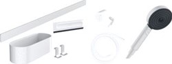 HANSGROHE WALLSTORIS BUNDLE HANDDOUCHE 105 3JET ACTIVATION ECOSMART GLIJSTANG 70 CM EN MAT WIT 24291700
