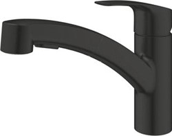 GROHE EUROSMART KEUKENMENGKRAAN LAGE UITLOOP UITTREKBARE DUAL SPRAY MATTE BLACK 303052431