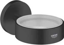GROHE ESSENTIALS GLAS/ZEEPSCHAALHOUDER MATTE BLACK 1024662430