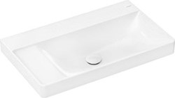 HANSGROHE XELU Q OPZETWASTAFEL GESLEPEN MET PLANCHET LINKS 800/480 ZONDER KRAANGAT EN OVERLOOP SMARTCLEAN WIT 61035450
