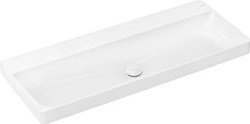 HANSGROHE XELU Q OPZETWASTAFEL GESLEPEN 1200/480 ZONDER KRAANGAT EN OVERLOOP SMARTCLEAN WIT 61045450