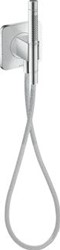 AXOR CITTERIO C UNIT 120/120 SOFTSQUARE MET STAAFHANDDOUCHE 2JET EN TEXTIEL DOUCHESLANG CHROOM 49626000