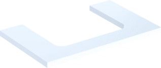 GEBERIT ONE WASTAFELBLAD VOOR OPZETWASTAFEL MIDDEN 75 CM WIT HOOGGLANS 505.282.00.1
