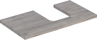 GEBERIT ONE WASTAFELBLAD VOOR OPZETWASTAFEL THIN RIM RECHTS 90 CM NOTEN HICKORY 505.313.00.6