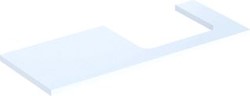 GEBERIT ONE WASTAFELBLAD VOOR OPZETWASTAFEL RECHTS 120 CM WIT HOOGGLANS 505.325.00.1