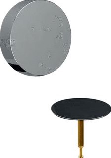 GEBERIT AFBOUWSET D52 BADAFVOER MET DRAAIBEDIENING: GLANSCHROOM 150.281.21.1