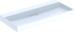 GEBERIT ONE WASTAFEL AFVOER HORIZONTAAL 105X48CM ZONDER KRAANGAT KERATECT 505.045.00.1