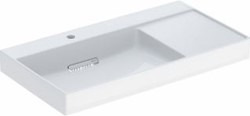 GEBERIT ONE WASTAFEL AFVOER HORIZONTAAL AFLEG RECHTS 90X48CM KRAANGAT LINKS KERATECT 505.039.00.1