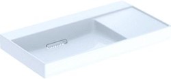 GEBERIT ONE WASTAFEL AFVOER HORIZONTAAL AFLEG RECHTS 90X48CM ZONDER KRAANGAT KERATECT 505.042.00.1