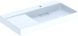 GEBERIT ONE WASTAFEL AFVOER HORIZONTAAL AFLEG LINKS 90X48CM KRAANGAT RECHTS KERATECT 505.043.00.1
