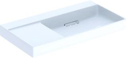 GEBERIT ONE WASTAFEL AFVOER HORIZONTAAL AFLEG LINKS 90X48CM ZONDER KRAANGAT KERATECT 505.044.00.1