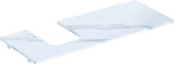 GEBERIT ONE WASTAFELBLAD VOOR OPZETWASTAFEL THIN RIM LINKS 120CM MARMEROPTIEK WIT 505.125.00.1