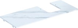 GEBERIT ONE WASTAFELBLAD VOOR OPZETWASTAFEL THIN RIM RECHTS 120CM MARMEROPTIEK WIT 505.145.00.1