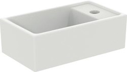 IDEAL STANDARD TEMPO FONTEIN MET KRAANGAT RECHTS ZONDER OVERLOOP 37X21X11CM MAT WIT E2112V1