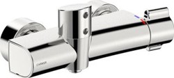 HANSA CLINICA ELEKTRONISCHE DOUCHEKRAAN THERMOSTATISCH MET INFRAROOD ZONDER OMSTEL MET KOPPELINGEN HOH=15CM MET BLUETOOTH MET BATTERIJ CHROOM 08866200