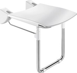 DELABIE DOUCHEZITTING 480X420MM OPKLAPBAAR HULPPOOT ZITBREEDTE 420MM 510430S