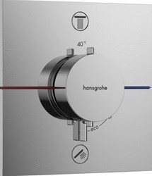 HANSGROHE SHOWERSELECT COMFORT E AFBOUWDEEL VOOR INBOUW DOUCHEKRAAN THERMOSTATISCH MET 2 FUNCTIES VIERKANT MET AFGERONDE HOEKEN CHROOM 15572000