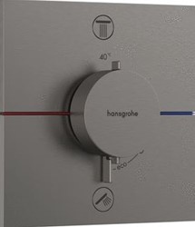 HANSGROHE SHOWERSELECT COMFORT E AFBOUWDEEL VOOR INBOUW DOUCHEKRAAN THERMOSTATISCH MET 2 FUNCTIES VIERKANT MET AFGERONDE HOEKEN BRUSHED BLACK CHROME 15572340