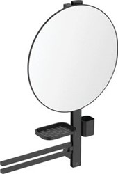 IDEAL STANDARD ALU+ ACCESSOIRE BAR MET SPIEGEL ROND 50.8CM SILK BLACK BD587XG