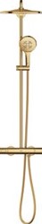 GROHE RAINSHOWER SMARTACTIVE 310 DOUCHESYSTEEM MONO ROND MET DOUCHEKRAAN THERMOSTATISCH MET AQUADIMMER HOH=15CM MET HOOFDDOUCHE 31CM EN HANDDOUCHE 13CM COOL SUNRISE 26836GL0
