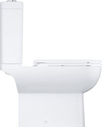GROHE START EDGE WC PACK MET DUOBLOKPOT DIEPSPOEL RIMLESS INCLUSIEF RESERVOIR MET INLAAT ONDERZIJDE 38.4X66.8X82.5CM MET CLOSETZITTING MET SOFTCLOSE EN QUICK RELEASE WIT 39951000
