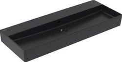 VILLEROY & BOCH MEMENTO 2.0 WASTAFEL 1200 X 470 X 150 MM PURE BLACK CERAMICPLUS MET OVERLOOP 4A22CJR7