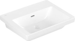 VILLEROY & BOCH SUBWAY 3.0 WASTAFEL 550 X 440 X 165 MM STONE WHITE CERAMICPLUS MET OVERLOOP ONGESLEPEN 4A70F7RW