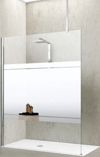 NOVELLINI KUADRA H INLOOPDOUCHE (47 CM VERSTELBAAR T/M 50 CM) MOTIEF RAVENNA GLAS SHINY RED CHROOM PROFIEL KUADH50-51M