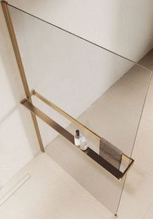 NOVELLINI MUURSTEUN HD 140-180 RECHT BRUSHED GOLD R80KUFRHD18D-P